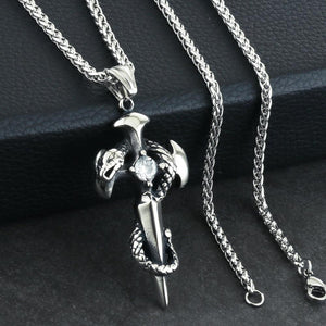 GUNGNEER Stainless Steel God Cross Necklace Christian Pendant Jewelry Gift For Men Women