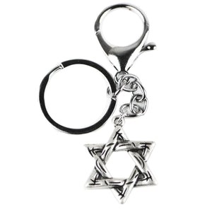 GUNGNEER Jewish Menorah David Star Keychain Israel Jewelry Accessory Gift For Men Women