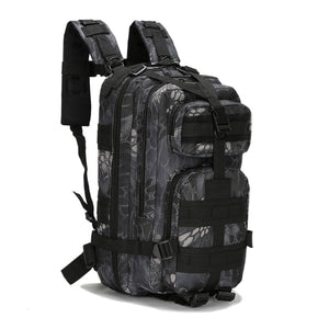 2TRIDENTS Army Nylon Tactical Backpack Military Waterproof Camouflage Bag Backpack Outdoor Sports Camping Hiking Fishing Hunting Rucksack (ACU)