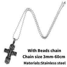 Load image into Gallery viewer, GUNGNEER Stainless Steel Christ Cross Pendant Necklace Jesus Accessory Jewelry Gift For Men