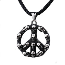 Load image into Gallery viewer, GUNGNEER Punk Rock Skull Skeleton Pendant Necklace Stainless Steel Halloween Jewelry Accessories