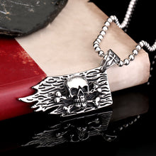 Load image into Gallery viewer, GUNGNEER Gothic Punk Skull Pendant Necklace Stainless Steel Jewelry Accessories Men Women