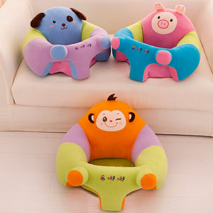 2TRIDENTS Baby Support Seat Sofa - Plush Soft Animal Shaped Baby Learning to Sit Chair Keep Sitting Posture Comfortable for 0-12 Months Baby