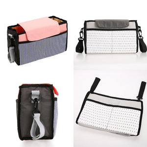 2TRIDENTS Baby Stroller Bag Diaper Bag Carriage Hanging Basket Storage Organizer Stroller Accessories (A)