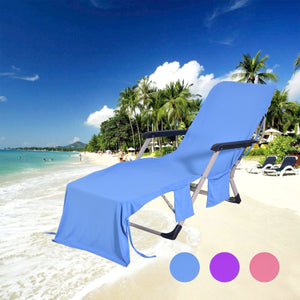 2TRIDENTS Sun Patio Lounge Chair Cover Outdoor Patio Furniture Adjustable All-Weather Furniture Protector Heavy Duty (Blue)