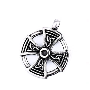 GUNGNEER Celtic Knot Cross Trinity Pendant Necklace Runes Ring Stainless Steel Jewelry Set