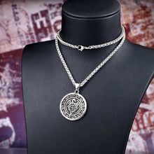 Load image into Gallery viewer, GUNGNEER Celtic Knot Dragon Trinity Pendant Necklace Stainless Steel Jewelry for Men Women