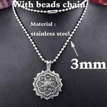 Load image into Gallery viewer, GUNGNEER Lotus Flower Mandala Necklace With Om Symbol Hindu Jewelry Amulet For Men Women