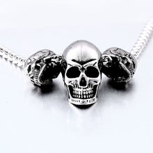 Load image into Gallery viewer, GUNGNEER Stainless Steel Freemason Ring Biker Skull Pendant Necklace Jewelry Set