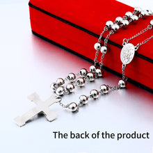 Load image into Gallery viewer, GUNGNEER Stainless Steel Christian Cross Necklace Jesus Pendant Jewelry Accessory For Women