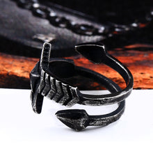 Load image into Gallery viewer, GUNGNEER Wicca Pentagram Star Stainless Steel Punk Ring Rope Chain Bracelet Pagan Jewelry Set