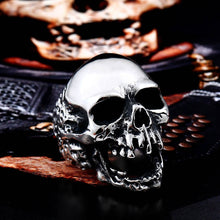 Load image into Gallery viewer, GUNGNEER Skull Biker Punk Gothic Ring Stainless Steel Skeleton Halloween Jewelry Accessories