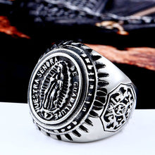 Load image into Gallery viewer, GUNGNEER Stainless Steel Miraculous Religious Virgin Mary Ring Jewelry Accessories Men Women