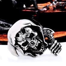 Load image into Gallery viewer, GUNGNEER Skull Grim Reaper Scythe Pendant Necklace Gothic Punk Jewelry Accessories Men Women