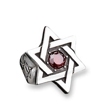 Load image into Gallery viewer, GUNGNEER Stainless Steel David Star Ring Jewish Solomon Ring Jewelry Accessory Gift For Men