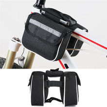 Load image into Gallery viewer, 2TRIDENTS Bike Handlebar Bag - Double Pouch Phone Bag - Help for Storage When Needed Extra Space for Long Rides. (A)