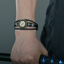 Load image into Gallery viewer, GUNGNEER Om Charm Bracelet Multilayer Leather Rope Chain Strength Jewelry For Men Women