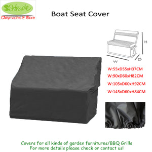 2TRIDENTS Black Waterproof Boat Fishing Seat Cover - Protecting Your Seats from Weathering and Deterioration (Black, W145xD60xH84cm)