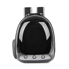 Load image into Gallery viewer, 2TRIDENTS Transparent Pet Shoulder Backpack - Travel Bag for Small Animals, Designed for Walking, Outdoor Use (Black)