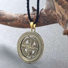Load image into Gallery viewer, GUNGNEER Celtic Knot Viking Shield Pendant Necklace Stainless Steel Jewelry Accessories Amulet