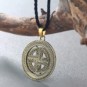 GUNGNEER Celtic Knot Viking Shield Pendant Necklace Stainless Steel Jewelry Accessories Amulet