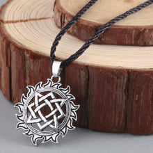 Load image into Gallery viewer, GUNGNEER Celtic Knots Viking Solar Stainless Steel Amulet Pendant Necklace Jewelry Accessories