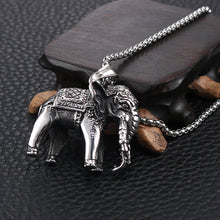 Load image into Gallery viewer, GUNGNEER Hindu Spiritual Elephant Ganesha Necklace Stainless Steel Jewelry For Men Women