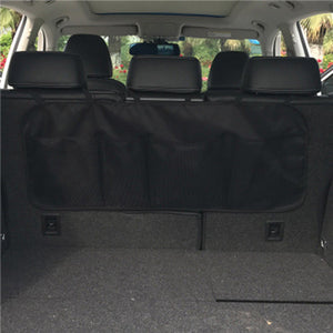2TRIDENTS Back Seat Car Storage Mesh Hanging Net Multi Pocket Storage for Accessories Supplies Travel Friendly (A Black)