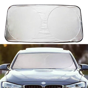 2TRIDENTS Windshield Sunshade for Tesla Model-3 Styling Folding Keep Your Car Cool Heat Reflector (Silver)
