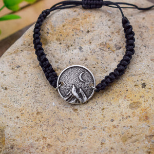 GUNGNEER Om Mandala Necklace Lotus Moon Bracelet Wilderness Nature Jewelry Set For Men Women