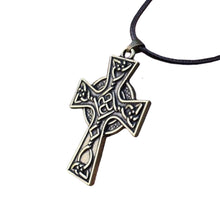 Load image into Gallery viewer, GUNGNEER Celtic Knots Triquetra Cross Trinity Stainless Steel Pendant Jewelry Men Women