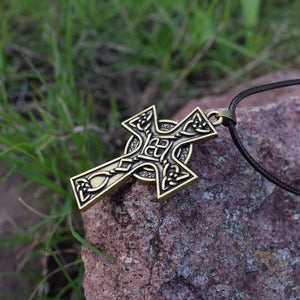 GUNGNEER Celtic Knots Triquetra Cross Trinity Stainless Steel Pendant Jewelry Men Women