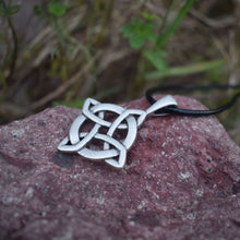 Load image into Gallery viewer, GUNGNEER Irish Celtic Knot Round Pendant Necklace Cross Wings Key Chain Jewelry Set Men Women