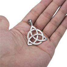 Load image into Gallery viewer, GUNGNEER Celtic Irish Triquetra Pendant Necklace Stainless Steel Jewelry Accessories Men Women