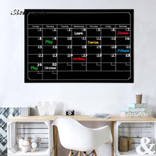 Load image into Gallery viewer, 2TRIDENTS Magnetic Dry Erase Blackboard - Month Magnetic Calendar Chalkboard - Wall Sticker for Office