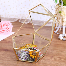 Load image into Gallery viewer, 2TRIDENTS Geometric Terrarium Glass Jewelry Box - Decorations Glass Gift Holder Jewelry Storage Box for Women