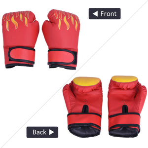 2TRIDENTS Children Boxing Gloves Cartoon Safe Punching Boxing Training Gloves Gift for Children (Black)