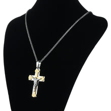 Load image into Gallery viewer, GUNGNEER God Cross Necklace Jesus Pendant Chain Jewelry Accessory Gift For Men Women
