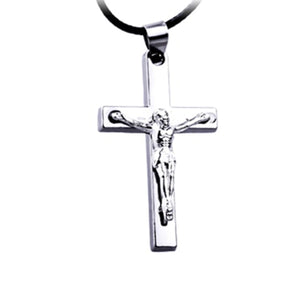 GUNGNEER Christ Cross Necklace Jesus Pendant God Jewelry Accessory Gift For Men Women