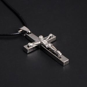 GUNGNEER Christ Cross Necklace Jesus Pendant God Jewelry Accessory Gift For Men Women