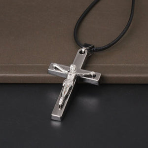 GUNGNEER Christ Cross Necklace Jesus Pendant God Jewelry Accessory Gift For Men Women