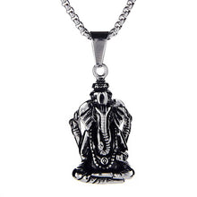 Load image into Gallery viewer, GUNGNEER Ganesh Ganesha Om Pendant Necklace Stainless Steel Hindu Jewelry For Men Women