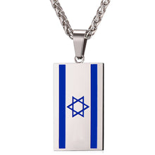 Load image into Gallery viewer, GUNGNEER Stainless Steel Israel Flag David Star Necklace Jewish Jewelry Accessory For Men