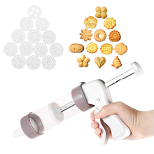 Load image into Gallery viewer, 2TRIDENTS Cookie Press Gun Kit 13 Press Molds and 6 Pastry Piping Nozzles for Cooking Baking (as picture)