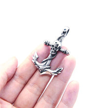 Load image into Gallery viewer, GUNGNEER Navy Anchor Skull Necklace Nautical Pendant Military Jewelry Accessory For Men