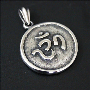 GUNGNEER Lord Ganesha Om Pendant Stainless Steel Indian Hindu Jewelry For Men Women