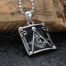 Load image into Gallery viewer, GUNGNEER Freemason Pendant Necklace Stainless Steel Biker Jewelry For Men
