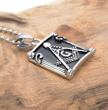 Load image into Gallery viewer, GUNGNEER Freemason Pendant Necklace Stainless Steel Biker Jewelry For Men