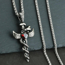 Load image into Gallery viewer, GUNGNEER Stainless Steel God Cross Pendant Necklace Jesus Jewelry Accessory For Men Women