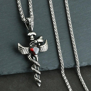 GUNGNEER Stainless Steel God Cross Pendant Necklace Jesus Jewelry Accessory For Men Women